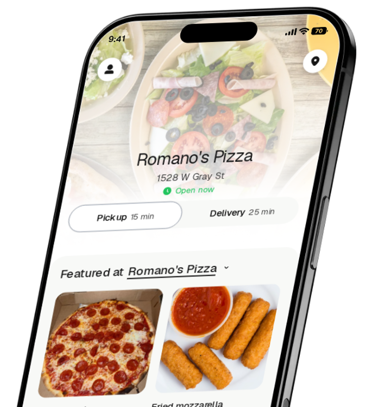 Romano's Pizza app preview