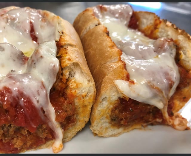 Meatball parm sub.